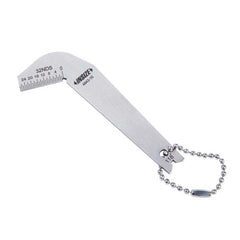 Insize USA LLC - Drill Point Gages; Bevel Angle: 118.00 ; Includes Ruler: Yes ; Ruler Length (Inch): 3 ; Head Material: Stainless Steel ; Ruler Width (Inch): 1-3/8 ; Functions: For Twist Drills With 118? Angle To Check If The Center of Tip is Concentric - Exact Tool & Supply