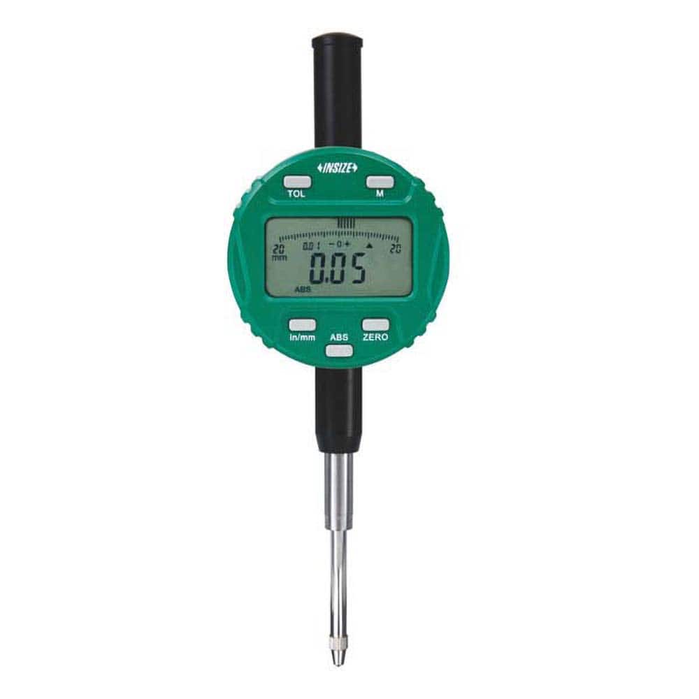 Insize USA LLC - Electronic Drop Indicators; Minimum Measurement (Decimal Inch): 0 ; Minimum Measurement (Inch): 0 ; Minimum Measurement (mm): 0 ; Maximum Measurement (mm): 50.80 ; Maximum Measurement (Decimal Inch): 2.0000 ; Resolution (Decimal Inch): 0 - Exact Tool & Supply