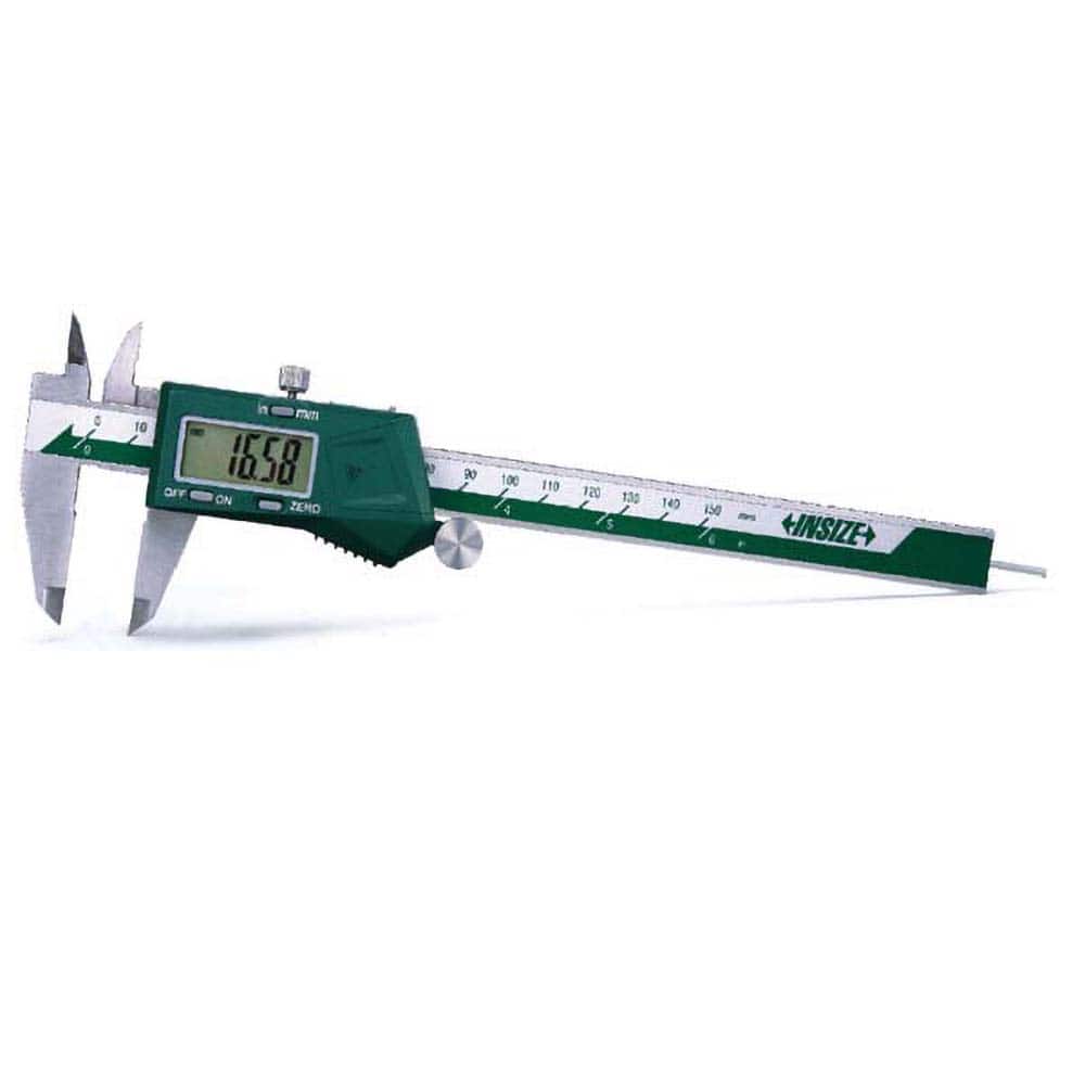 Insize USA LLC - Electronic Calipers; Minimum Measurement (Decimal Inch): 0.0000 ; Maximum Measurement (Decimal Inch): 6 ; Accuracy Plus/Minus (Decimal Inch): 0.0012 ; Resolution (Decimal Inch): 0.0005 ; IP Rating: None ; Data Output: Yes - Exact Tool & Supply