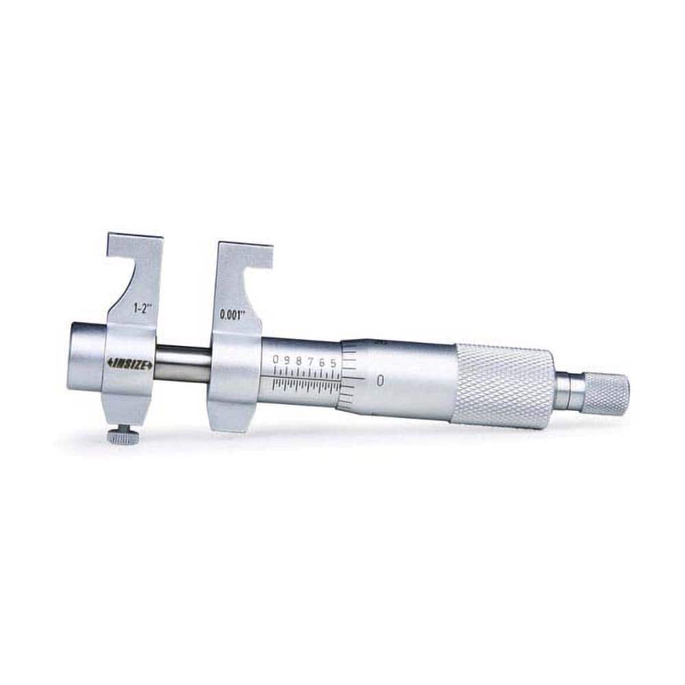 Insize USA LLC - Mechanical Inside Micrometers; Type: Inside ; Minimum Measurement (Decimal Inch): 0.2000 ; Maximum Measurement (Decimal Inch): 1.2000 ; Graduation (Decimal Inch): 0.0010 ; Graduation (mm): Feet/Inches ; Thimble Type: Ratchet Stop - Exact Tool & Supply