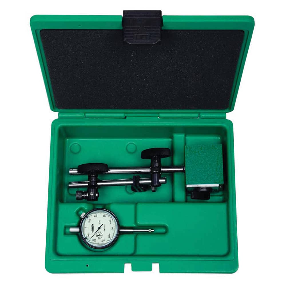 Insize USA LLC - Indicator & Base Kits; Indicator Type: Dial ; Dial Graduation (Decimal Inch): 0.001000 ; Minimum Measurement (Decimal Inch): 0.0000 ; Maximum Measurement (Inch): 1.0000 ; Maximum Measurement (Decimal Inch): 1.0000 ; Base Style: Magnetic - Exact Tool & Supply
