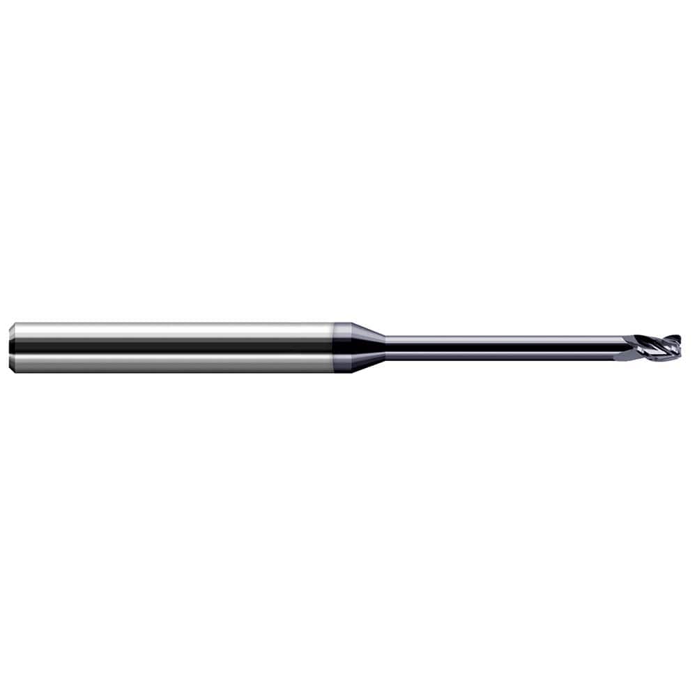 Harvey Tool - Corner Radius & Corner Chamfer End Mills; Mill Diameter (Inch): 3/32 ; Mill Diameter (Decimal Inch): 0.0930 ; End Type: Corner Radius ; Corner Radius (Inch): 1/64 ; Corner Radius (Decimal Inch): 0.0150 ; Number of Flutes: 3 - Exact Tool & Supply