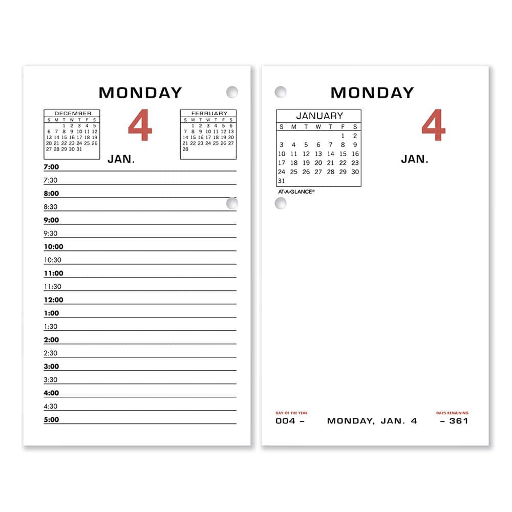 AT-A-GLANCE - Note Pads, Writing Pads & Notebooks Writing Pads & Notebook Type: Desk Calendar Refill Size: 3-1/2 x 6 - Exact Tool & Supply