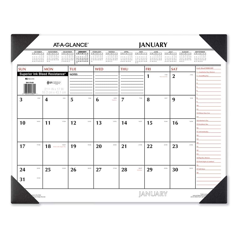 AT-A-GLANCE - Note Pads, Writing Pads & Notebooks Writing Pads & Notebook Type: Desk Pad Size: 22 x 17 - Exact Tool & Supply