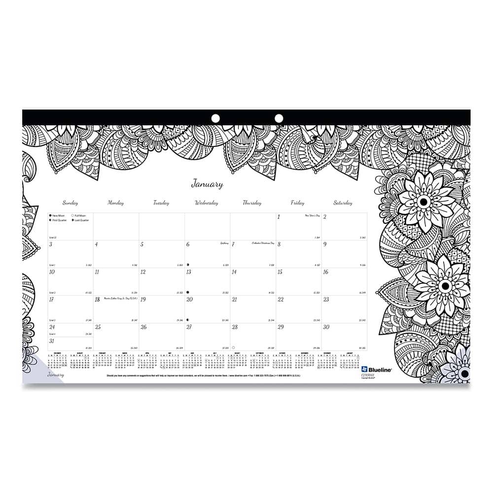 Blueline - Note Pads, Writing Pads & Notebooks Writing Pads & Notebook Type: Desk Pad Size: 17-3/4 x 10-7/8 - Exact Tool & Supply