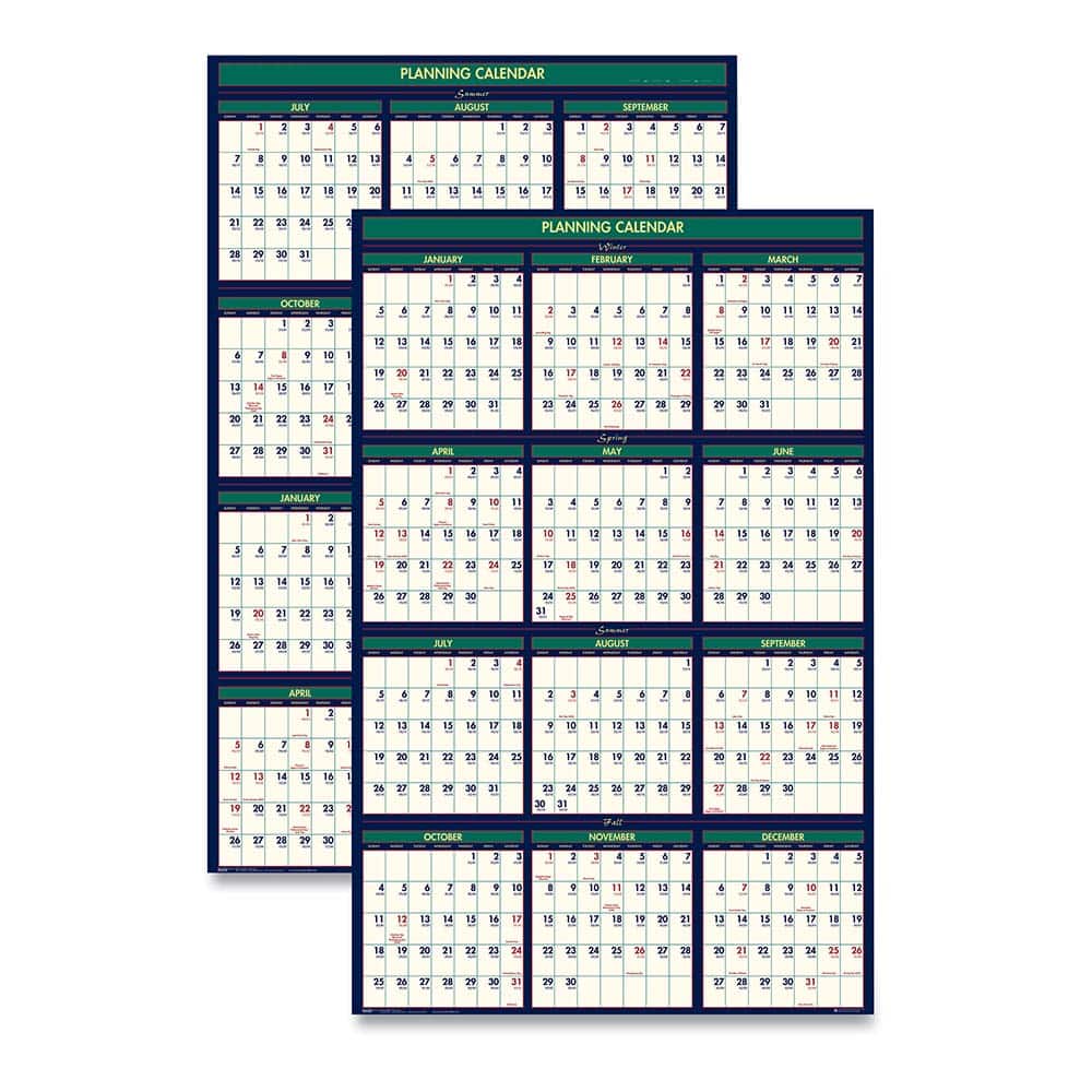 House of Doolittle - Note Pads, Writing Pads & Notebooks Writing Pads & Notebook Type: Wall Calendar Size: 24 x 37 - Exact Tool & Supply