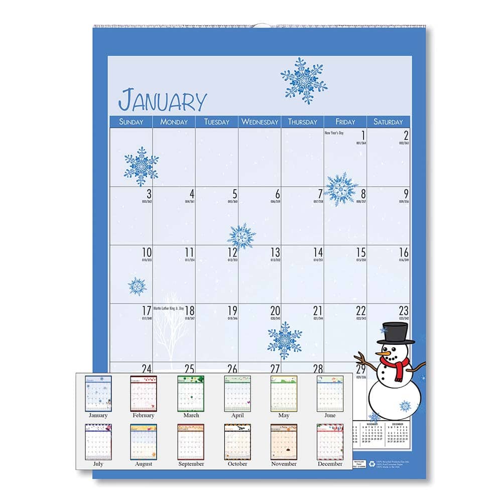 House of Doolittle - Note Pads, Writing Pads & Notebooks Writing Pads & Notebook Type: Wall Calendar Size: 12 x 16-1/2 - Exact Tool & Supply