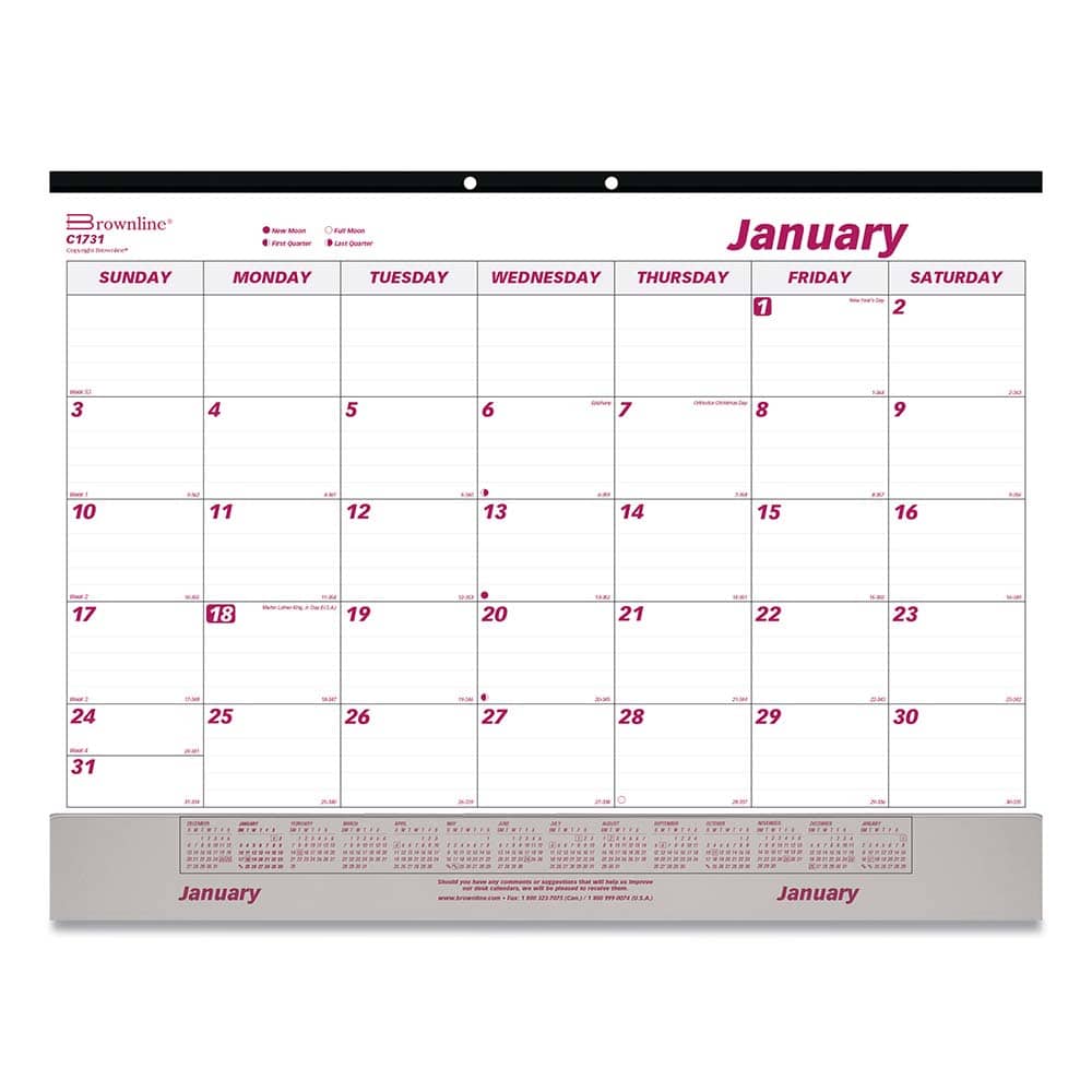 Brownline - Note Pads, Writing Pads & Notebooks Writing Pads & Notebook Type: Desk Pad Size: 22 x 17 - Exact Tool & Supply
