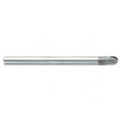 0.5mm TuffCut DM 2 Fl Ball Nose ALtima 52 Coated Center Cutting End Mill - Exact Tool & Supply