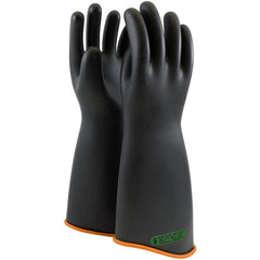 ‎158-3-18/9 - Novax - Natural Rubber Insulating Glove - Class 3 - 18″ - Black/Orange - Contour Cuff - Exact Tool & Supply