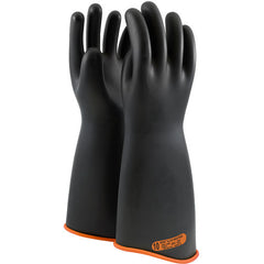 ‎158-4-18/11 - Novax - Natural Rubber Insulating Glove - Class 4 - 18″ - Black/Orange - Contour Cuff - Exact Tool & Supply