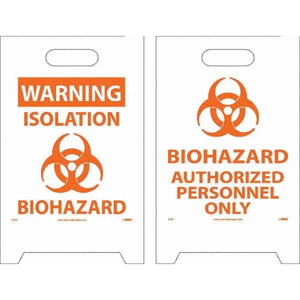 NMC - Cone & A Frame Floor Signs Shape: A-Frame Type: Hazardous Materials - Exact Tool & Supply