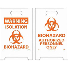 NMC - Cone & A Frame Floor Signs Shape: A-Frame Type: Hazardous Materials - Exact Tool & Supply