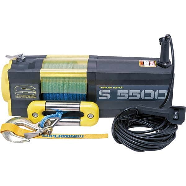 Superwinch - Automotive Winches Type: DC Electric Winch Pull Capacity (Lb.): 5,500 (Pounds) - Exact Tool & Supply