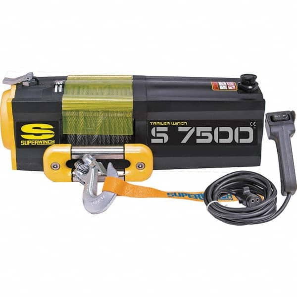 Superwinch - Automotive Winches Type: DC Electric Winch Pull Capacity (Lb.): 7,500 (Pounds) - Exact Tool & Supply