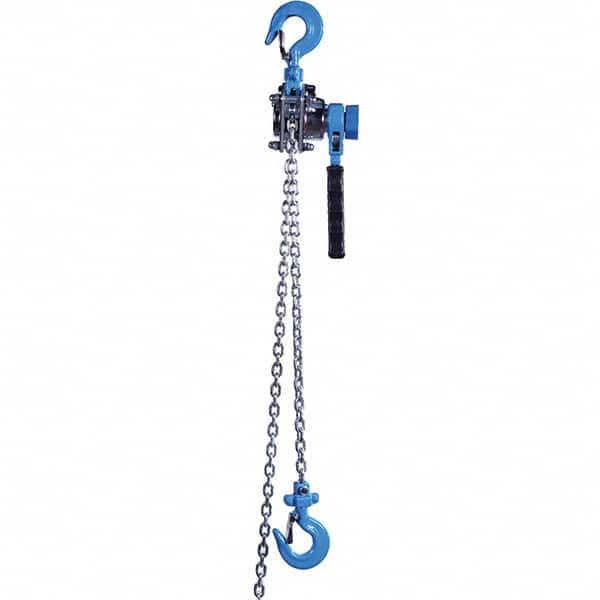 PRO-SOURCE - 550 Lb Capacity, 10' Lift Height, Chain Mini-Ratchet Lever Manual Hoist - Exact Tool & Supply