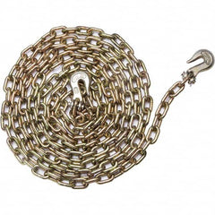 PRO-SOURCE - Welded Chain; Chain Grade: 70 ; Trade Size: 3/9 ; Load Capacity (Lb.): 6600 ; Finish/Coating: YLW ; Type: Short Link ; Length (Feet): 20 - Exact Tool & Supply