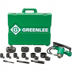 Greenlee - Punch & Driver Kits Tool Type: Knockout Set Punch Shape: Round - Exact Tool & Supply