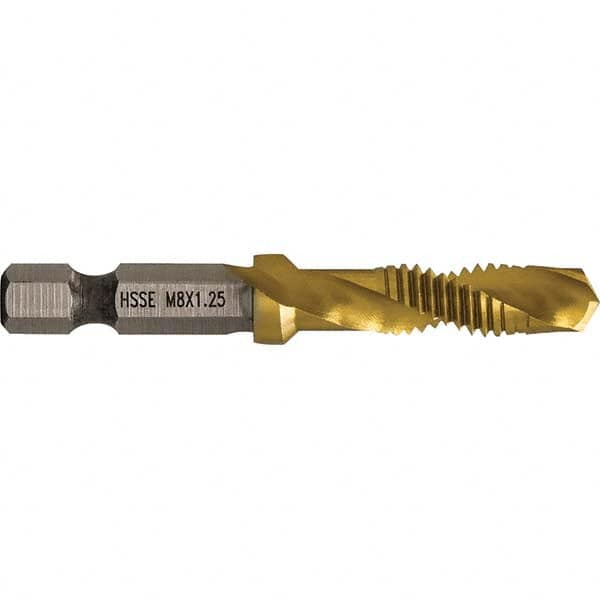 Greenlee - Combination Drill & Tap Sets Minimum Thread Size (mm): M8x1.25 Maximum Thread Size (mm): M8x1.25 - Exact Tool & Supply