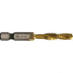 Greenlee - Combination Drill & Tap Sets Minimum Thread Size (Inch): 1/4-20 Maximum Thread Size (mm): M6x1.00 - Exact Tool & Supply