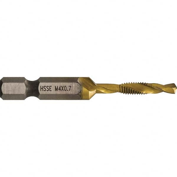 Greenlee - Combination Drill & Tap Sets Minimum Thread Size (mm): M4x0.70 Maximum Thread Size (mm): M4x0.70 - Exact Tool & Supply