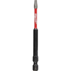 Milwaukee Tool - 1/4" Hex T15 Torx Impact Ready Bit - Exact Tool & Supply