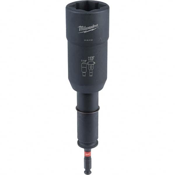 Milwaukee Tool - 7/16" Hex 1/2" Lineman's Utility Socket for Standard Hex/Socket Screws - Exact Tool & Supply