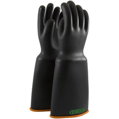‎159-3-18/10 - Novax - Natural Rubber Insulating Glove - Class 3 - 18″ - Black/Orange - Bell Cuff - Exact Tool & Supply