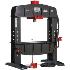Edwards Manufacturing - Shop Presses; Power Type: Electric ; Pressure (Ton): 110 ; Stroke (Inch): 12-1/4 ; Table Length (Inch): 37-7/16 ; Table Depth (Inch): 48 ; Voltage: 460 - Exact Tool & Supply