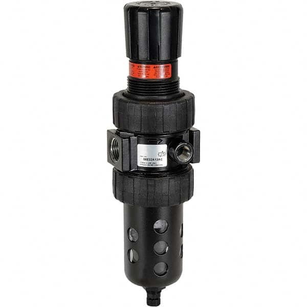 PRO-SOURCE - Filter, Regulator & Lubricator (FRL) Units Configuration: 1 Pc. Filter/Regulator Body Type: Compact - Exact Tool & Supply