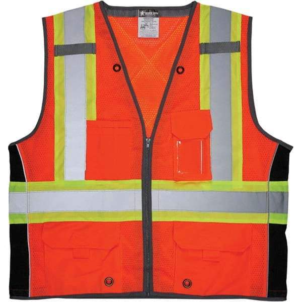 MCR Safety - High Visibility Vests Vest Style: Surveyor's Vest Type: Hi Visibility - Exact Tool & Supply