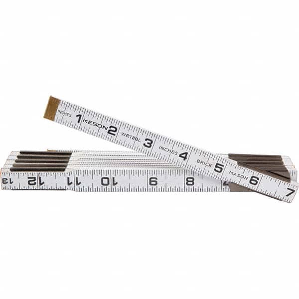 Keson - Folding Rules Overall Length (Feet): 6.00 Graduation (Inch): 1/16 - Exact Tool & Supply
