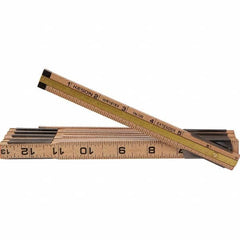 Keson - Folding Rules Overall Length (Feet): 6.00 Graduation (Inch): 1/16 - Exact Tool & Supply