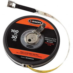 Keson - 100' x 1/2" White Blade Tape Measure - Exact Tool & Supply