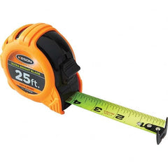 Keson - 25' x 1" Hi-Vis Yellow/White Blade Tape Measure - Exact Tool & Supply