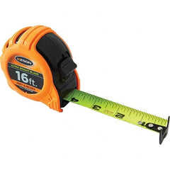 Keson - 16' x 1" Hi-Vis Yellow/White Blade Tape Measure - Exact Tool & Supply