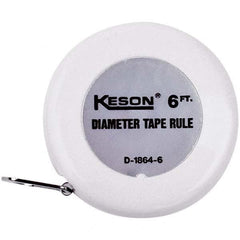 Keson - Diameter Tape Measures Minimum Measurement (Inch): 1/2 Minimum Measurement (Decimal Inch): 0.0010 - Exact Tool & Supply