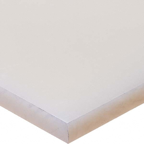 USA Sealing - 1' x 6" x 2" Semi-Clear White Polypropylene Rectangular Bar - Exact Tool & Supply