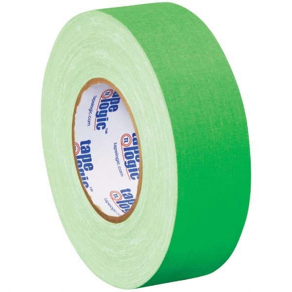 Tape Logic - Pack of (3) 50 Yd Rolls 2" x 11 mil Fluorescent Green Rubber Gaffers Tape - Exact Tool & Supply