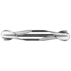 ‎3/64″ Dia. × 1/8″ Shank × 3/32″ DOC × 1-1/2″ OAL, Carbide TiCN, Spiral , 2 Flute, 30° Helix, Ballnose End Mill - Exact Tool & Supply