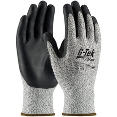 ‎16-334/XS Coated Gloves w/Polykor - G-Tek PolyKor - S&P 13G Blend Shell - Black Nitrile Foam Coating - A2 - Exact Tool & Supply