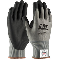 16-X570/S Coated Gloves w/Polykor - G-Tek PolyKor Xrystal - S&P Blended 13 Gauge - Black NeoFoam Grip - A4 - Exact Tool & Supply