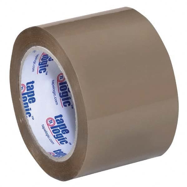 Tape Logic - Pack of (6) 55 Yd Rolls 3" Tan Acrylic Adhesive Packaging Tape - Exact Tool & Supply