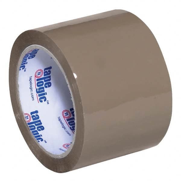 Tape Logic - Pack of (6) 55 Yd Rolls 3" Tan Acrylic Adhesive Packaging Tape - Exact Tool & Supply