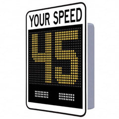 TAPCO - "Your Speed," 42" Wide x 30" High Aluminum Face/Polycarbonate Housing Speed Limit Sign - Exact Tool & Supply