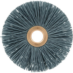 3″ Small Diameter Nylox Wheel Brush, .022/120SC Crimped Fill, 1/2″ Arbor Hole - Exact Tool & Supply