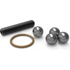Modular Fixturing Kits; Set Type: Repair Kit; System Compatibility: Ball Lock; Number of Pieces: 6; Includes: (1) Drive Ball; (1) Replacement Screw; (1) O-Ring; (3) Locking Balls; Shank Diameter Compatibility (mm): 16.00; Plate Thickness Compatibility (De
