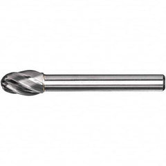Precision Twist Drill - 3/8" Cut Diam, 1/4" Shank Diam, Carbide Aluma Cut Oval Burr - Exact Tool & Supply