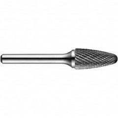 Precision Twist Drill - 1/4" Cut Diam, 1/8" Shank Diam, Carbide Aluma Cut Tree Burr with Radius - Exact Tool & Supply