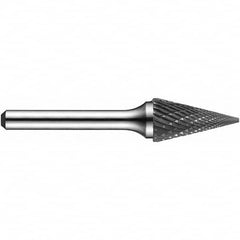 Precision Twist Drill - 1/8" Cut Diam, 1/8" Shank Diam, Carbide Double Cut Cone Burr - Exact Tool & Supply